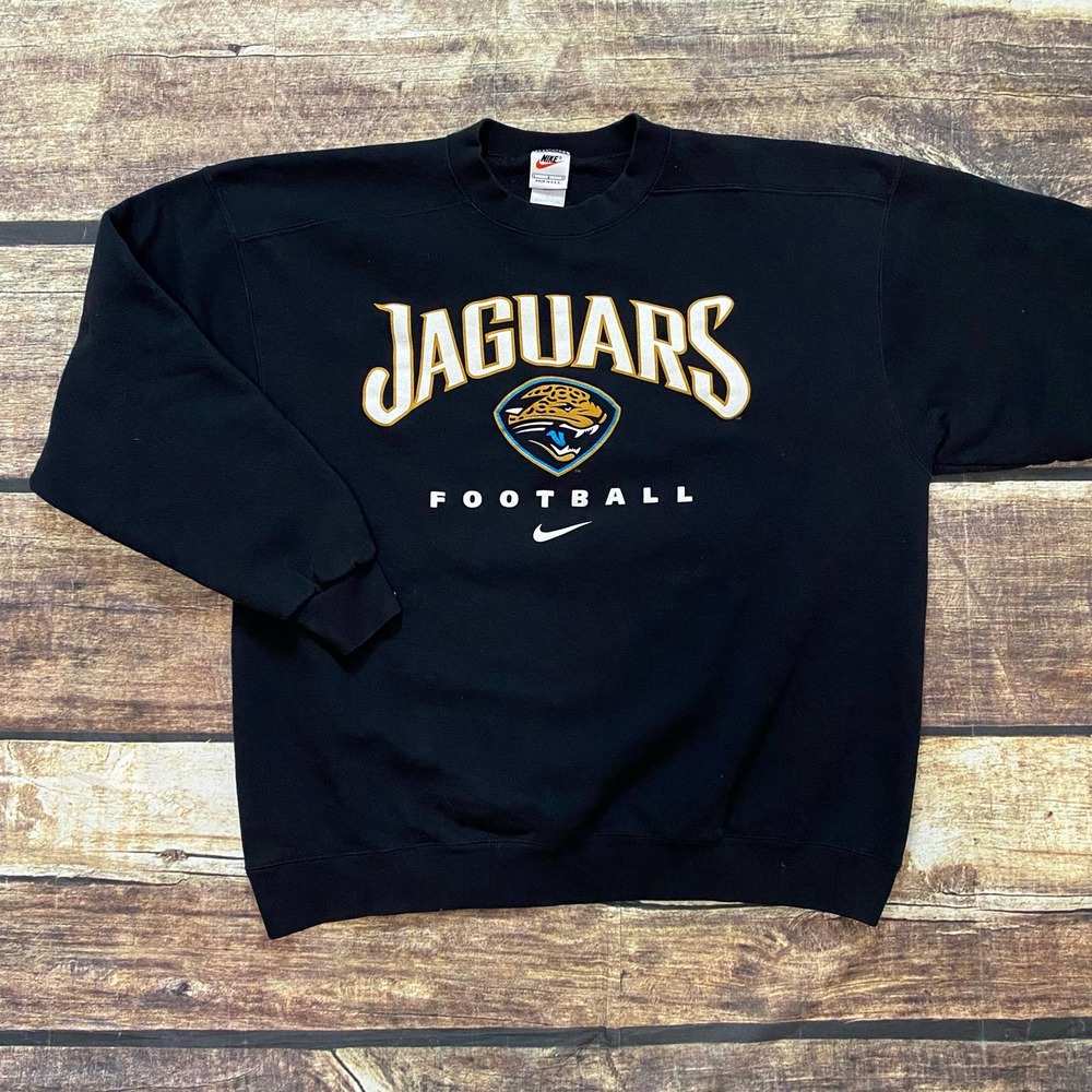 Vintage Jacksonville Jaguars Nike Crewneck Sweatshirt Size Large Center Swoosh